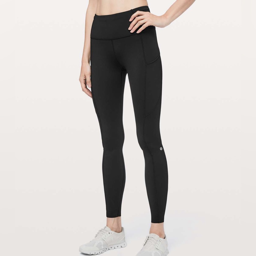 Lululemon Black Fast and Free Leggings with Pockets
